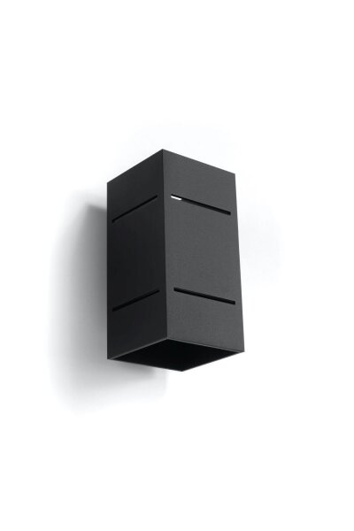 Applique murale noire aluminium carrée G9 Up Down Moderne