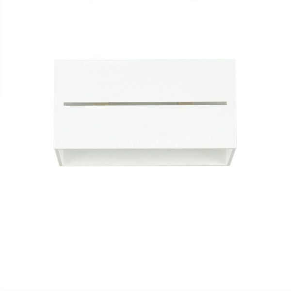 Plafonnier Blanc Aluminium L:20cm Carré Moderne 2x G9