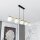 Suspension noir blanc or E14 verre métal 105 cm de long