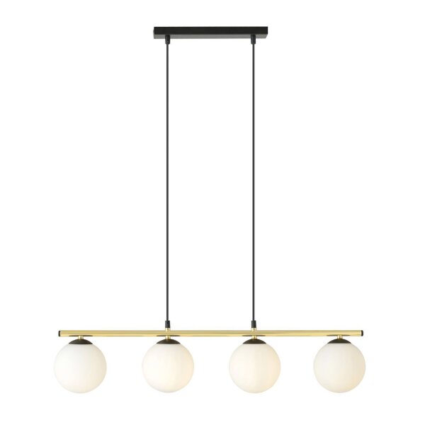 Lampe à suspendre allongée Abat-jour sphérique réglable 4x E14