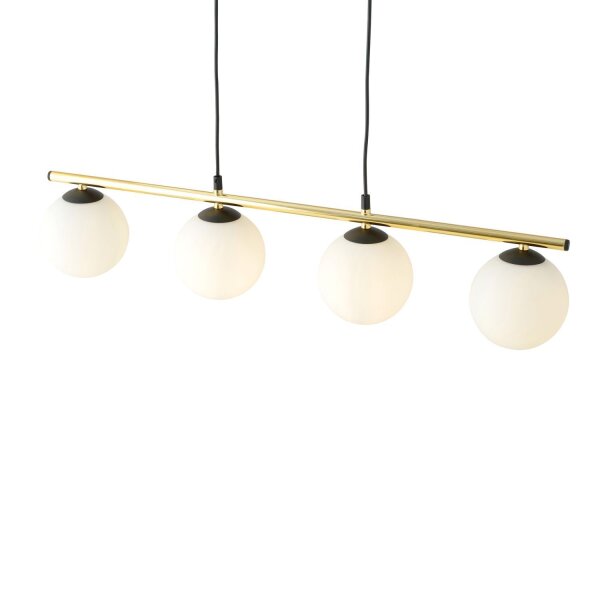 Lampe à suspendre allongée Abat-jour sphérique réglable 4x E14