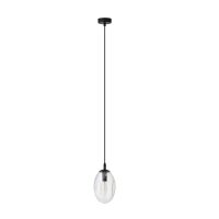 Suspension verre Abat-jour Ø 12 cm Noir Transparent