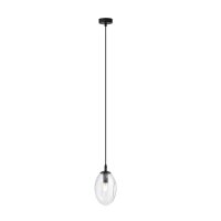 Suspension verre Abat-jour Ø 12 cm Noir Transparent