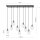 Lampe à suspendre grande 100 cm 9x E14 verre réglable en hauteur