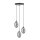 Suspension E14 noir graphite 3 flammes salon