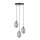 Suspension E14 noir graphite 3 flammes salon