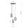 Suspension E14 noir graphite 3 flammes salon
