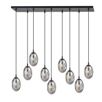Grande lampe &agrave; suspendre Verre Abat-jour9x E14 100...