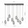 Grande lampe à suspendre Verre Abat-jour9x E14 100 cm décoratif