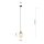 Lampe à suspendre verre fumé en ambre Ø 12 cm réglable