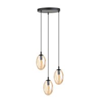 Lampe à suspendre en verre à 3 flammes en...