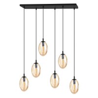 Grande lampe &agrave; suspendre verre 6x E14 70 cm...