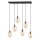 Grande lampe à suspendre verre 6x E14 70 cm allongée CARLU