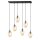 Grande lampe à suspendre verre 6x E14 70 cm allongée CARLU