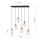 Grande lampe à suspendre verre 6x E14 70 cm allongée CARLU