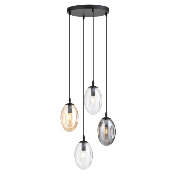 Suspension réglable CARLU verre 4-flamme E14