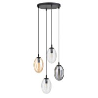 Suspension réglable CARLU verre 4-flamme E14