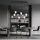 Suspension grande verre fumé 100 cm de long 9x E14 CARLU