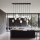 Suspension grande verre fumé 100 cm de long 9x E14 CARLU