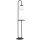 Lampadaire 150 cm avec tablette E14 Noir Blanc Abat-jour sphérique