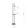 Lampadaire 150 cm avec tablette E14 Noir Blanc Abat-jour sphérique