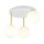 Plafonnier blanc or 3x E14 verre métal anti-éblouissement