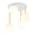 Plafonnier Boule Abat-jour Verre Métal E14 Blanc Or