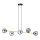 Lampe à suspendre décorative Abat-jour sphérique Verre fumé Métal ALOISIO