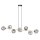 Suspension Noir Graphite Or 140 cm de long Verre fumé