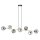 Suspension Noir Graphite Or 140 cm de long Verre fumé