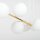 Lampe à suspendre métal verre en blanc or 110 cm de long