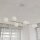 Lampe à suspendre blanc or 8x E14 verre métal 140 cm grande