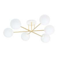 Plafonnier ANNETTA Métal Verre Boule Abat-jour