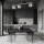 Plafonnier BEPPE noir graphite or E14