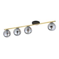 Plafonnier 4 flammes 100 cm de long Abat-jour...