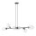 Suspension noir clair 6 flammes 120 cm de long