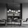 Suspension noir clair 6 flammes 120 cm de long