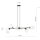 Suspension noir clair 6 flammes 120 cm de long