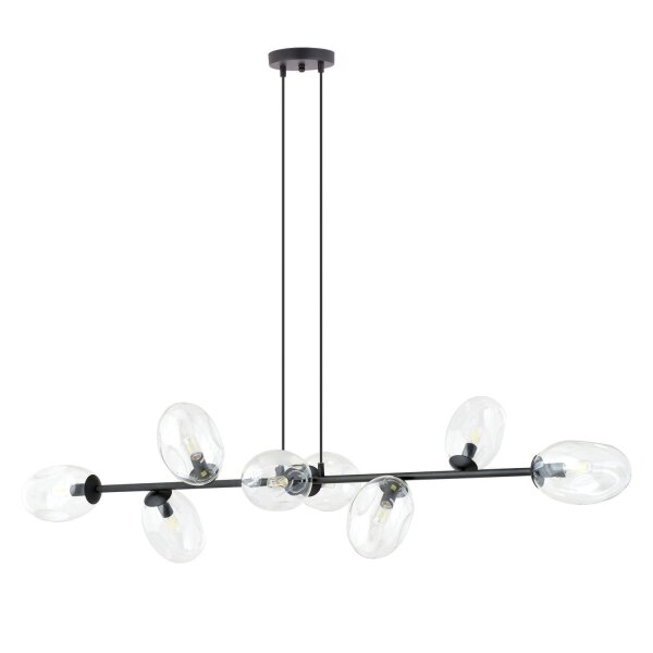 Lampe à suspendre réglable verre métal 140 cm de large grande