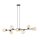 Lampe à suspendre longue 140 cm 8x E14 verre métal décoratif