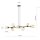 Lampe à suspendre longue 140 cm 8x E14 verre métal décoratif