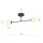 Plafonnier allongé 55 cm 2 flammes verre métal