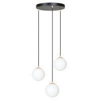 Suspension réglable noir blanc or E14 Table de...
