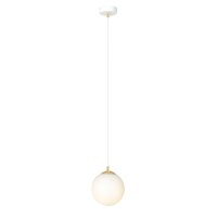 Lampe à suspendre Blanc Or E14 Verre Abat-jour...