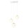 Suspension 3 flammes Ø 40 cm Blanc Or Verre