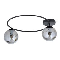 Plafonnier à 2 flammes rond Ø 47 cm verre...
