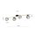 Plafonnier 100 cm de long verre fumé métal 4x E14