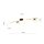 Plafonnier long 100 cm en noir blanc or