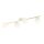 Plafonnier verre métal 100 cm long blanc or E14