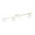 Plafonnier verre métal 100 cm long blanc or E14
